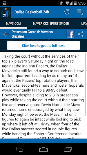 Dallas Basketball 24h Screenshot 2