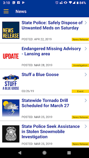 Michigan State Police Screenshot 2