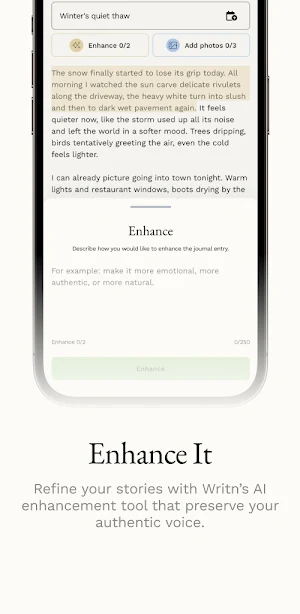 Writn: Voice Journal & Memoir Screenshot 3