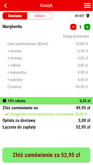 Pizzeria Restauracja Pod Lasem Screenshot 2