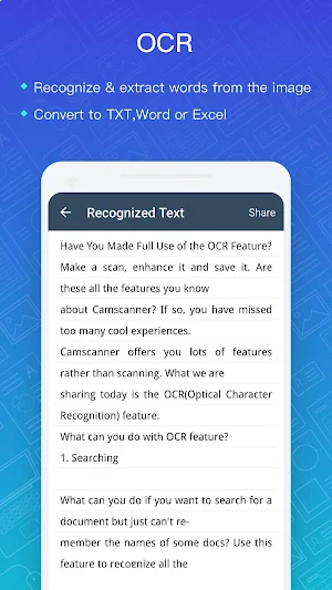 OKEN Scanner - doc scanner free to OCR & scan pdf Screenshot 1