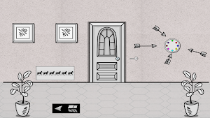 Escape From Black And White Abode Room Screenshot 2