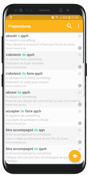 Prepositions - French Language Grammar Lessons Screenshot 0