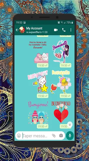 Stickers Buongiorno e Buonanotte - WAStickerApps Screenshot 3