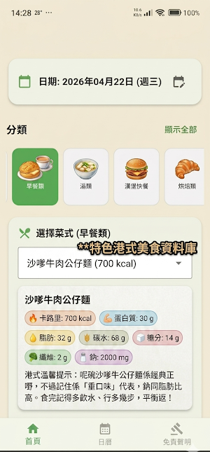 AI 港食卡路里：Nutrition Tracker Screenshot 1