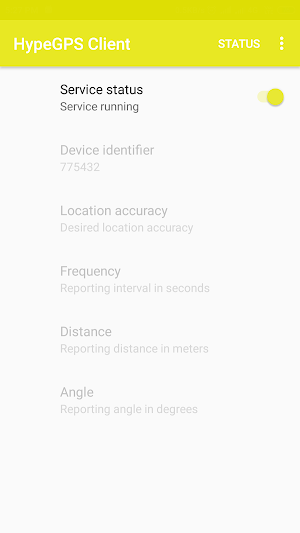 HypeGPS Client Screenshot 1
