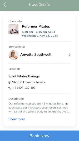 Spirit Pilates Screenshot 2