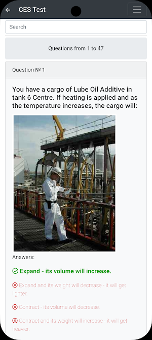 Chemical tankers CHaS Support Screenshot 1