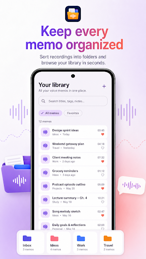 Voice Memo Organizer: Recorder Screenshot 1