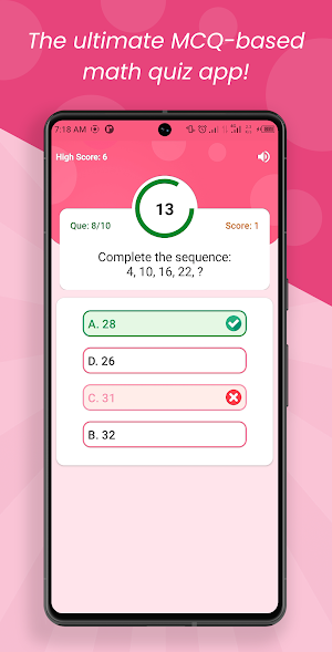 Quick Math Challenge Screenshot 0