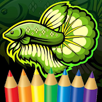 Buku Mewarnai Ikan Cupang