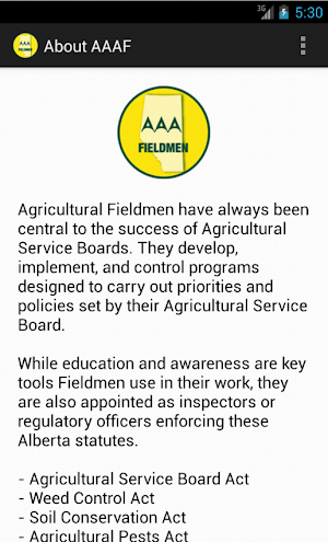 Alberta Agriculture Fieldmen Screenshot 0