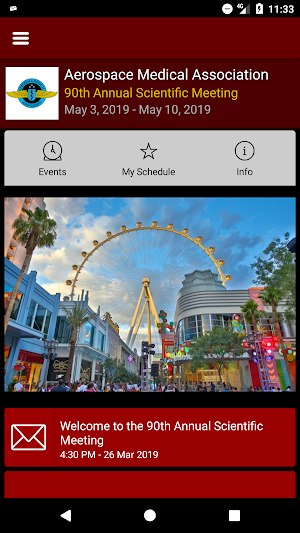 AsMA Events Screenshot 1