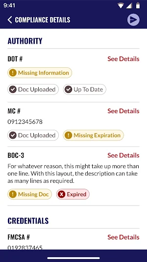 TruckerDocs Screenshot 1
