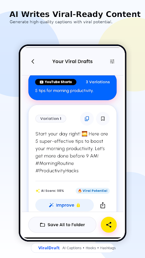 ViralDraft: AI Caption Maker Screenshot 3