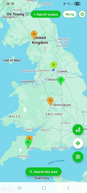 EV Towing Charging Map Screenshot 0