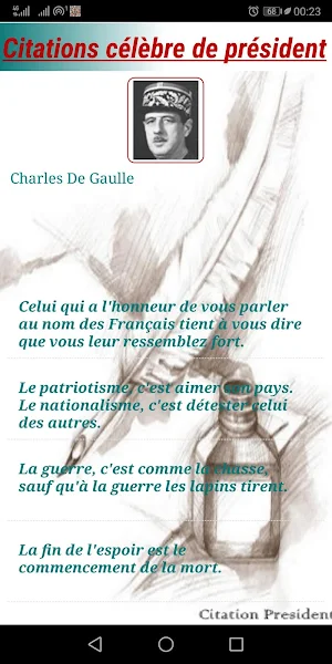 Citations célèbre de Président Screenshot 2