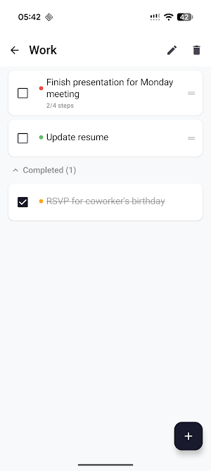 Priority Matrix: Task Planner Screenshot 1