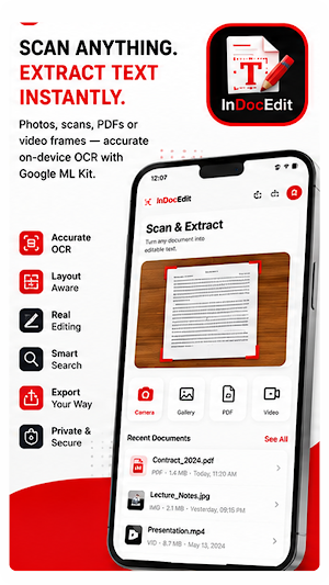 InDocEdit: Scanner & Editor Screenshot 0