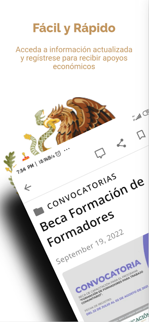 Beca Benito Juárez App Screenshot 1