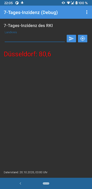 7-Tages-Inzidenz Screenshot 1