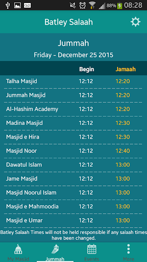 Batley Prayer Times Screenshot 1