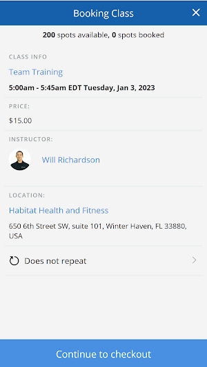 Habitat Health and Fitness Screenshot 2