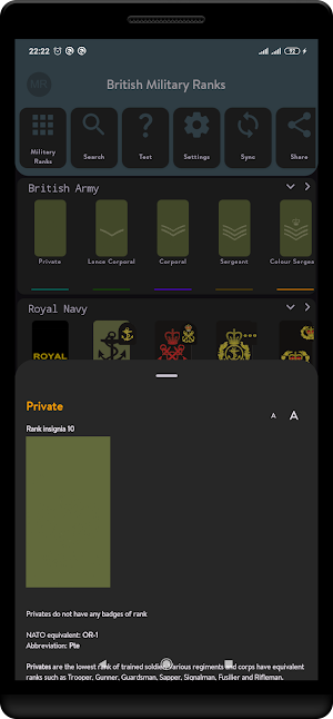 Military Ranks Screenshot 2