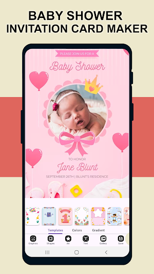 Baby Shower Invitation Card Screenshot 0