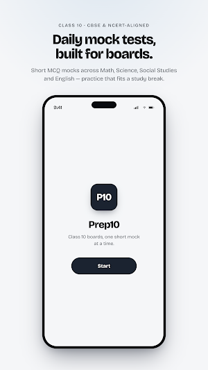 Prep10: Class 10 Mock Test Screenshot 0