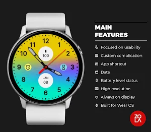 Yellow Blue Elegant Watch Face Screenshot 1
