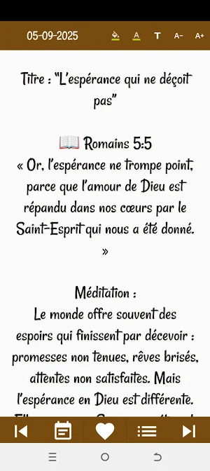 Dévotion Quotidienne Screenshot 0