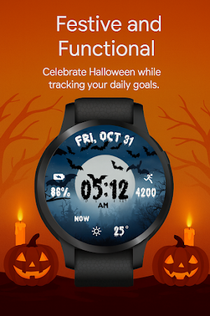 Halloween Night WatchFace Screenshot 0