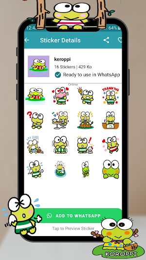 Keroppi Stickers For WhatsApp Screenshot 3