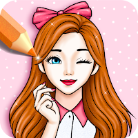 Girls Hairstyle Coloring Book