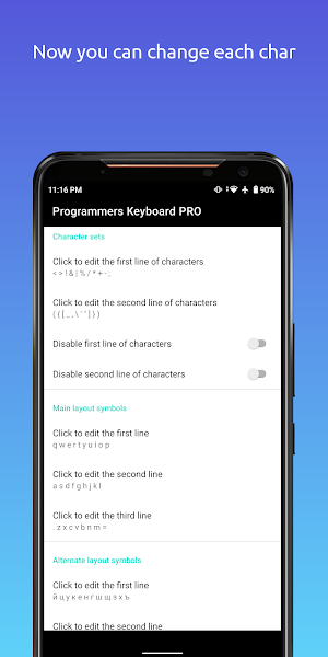 Programmers keyboard PRO Screenshot 2