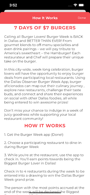 Dallas Observer Burger Week Screenshot 1