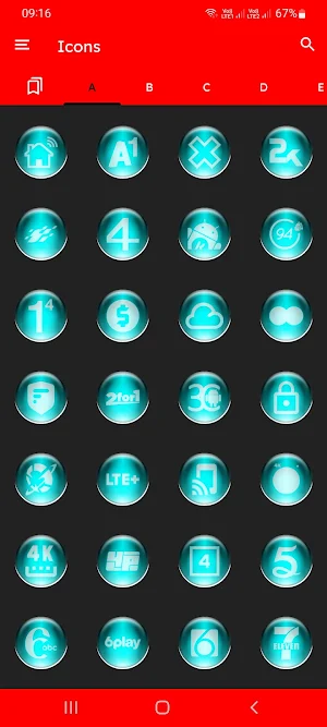 Cyan Pixl Glass Icon Pack Screenshot 2