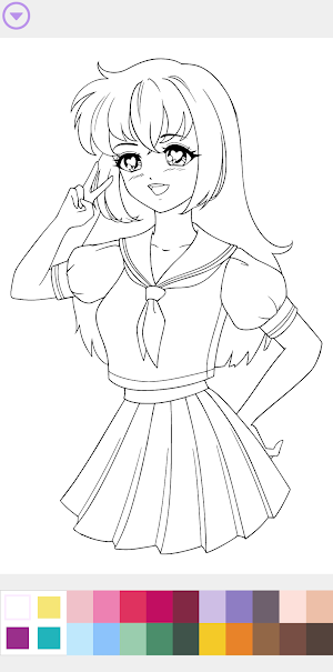 Anime Coloring Book Manga Game Screenshot 0