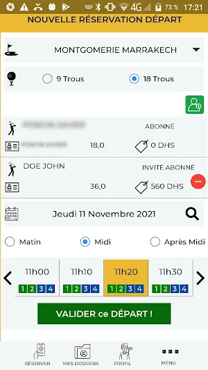 Réservation Golf Abonnés Screenshot 2