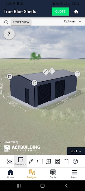 True Blue Sheds, Shed Designer Screenshot 2