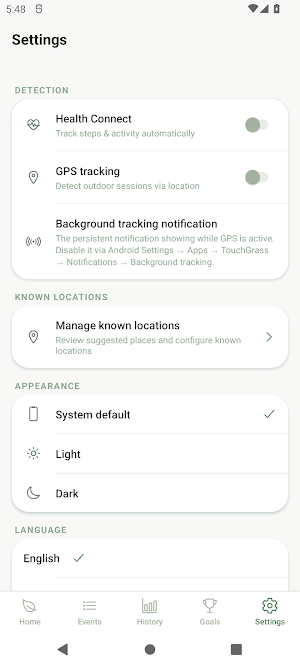 TouchGrass: Outdoor Tracker Screenshot 3
