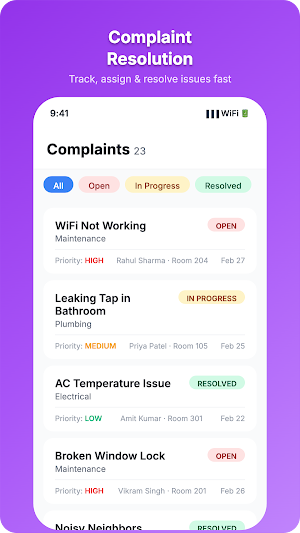 HostelOS Screenshot 1