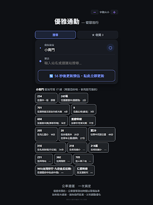 優雅通勤：公車即時動態與捷運轉乘 Screenshot 3