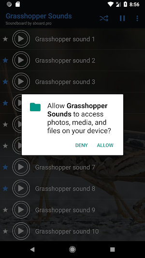 Grasshopper Sounds ~ Sboard.pro Screenshot 1