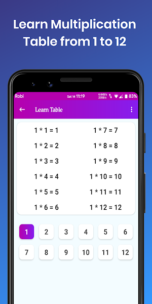 Multiplication Table Pro Screenshot 3