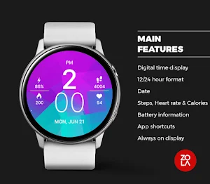 Modern Sporty Fit Watch Face screenshot 2