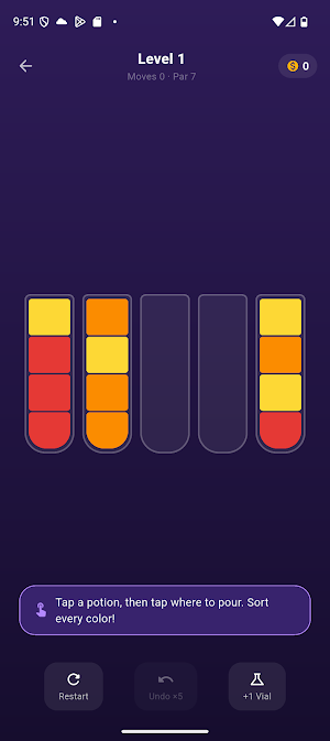 Potion Sort: Color Puzzle 999 Screenshot 1