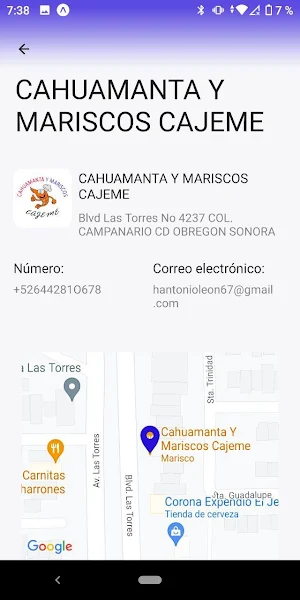 CAHUAMANTA Y MARISCOS CAJEME Screenshot 1