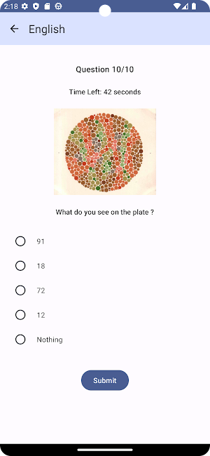 Colour Blindness Test Screenshot 3